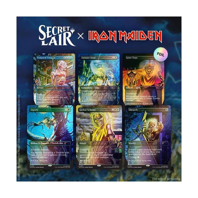 Secret Lair Drop - Secret Lair x Iron Maiden: Album Art - Foil